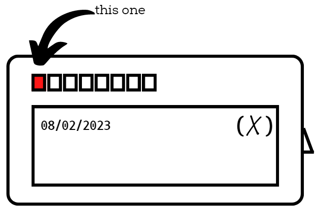 This image is telling about the WSDL showing red light when you turn it on. Which is located at the top left corner of the WSDL